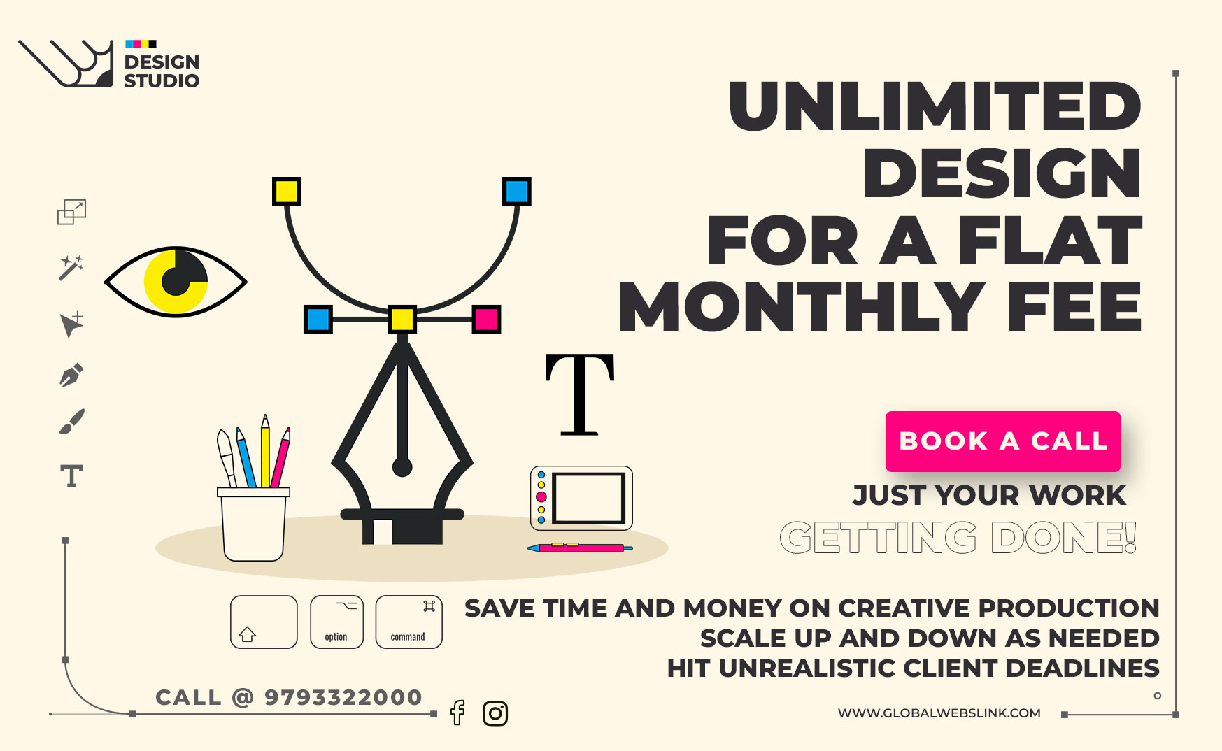 Unlimited design for a flat monthly fee